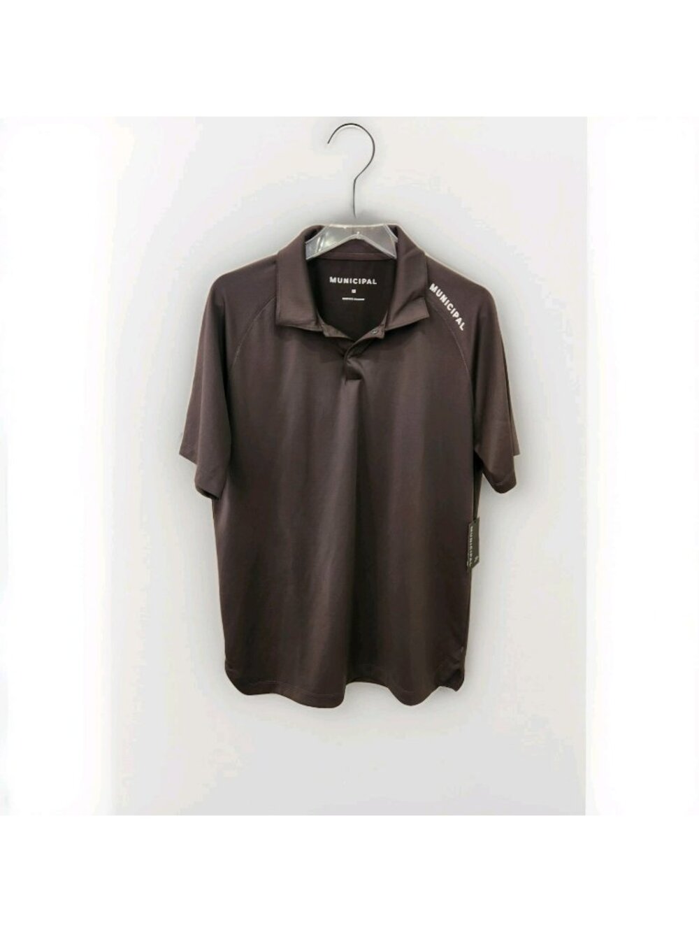 NWT Municipal Sport Utility Gear Sportcross Polo Short Sleeve Brown Men's Medium